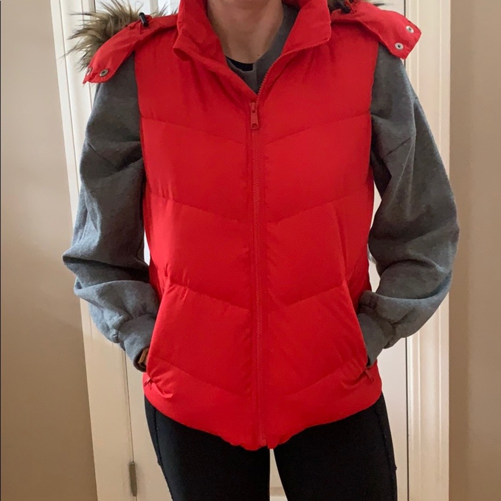 Gap vest. Worn once. Color is a true red